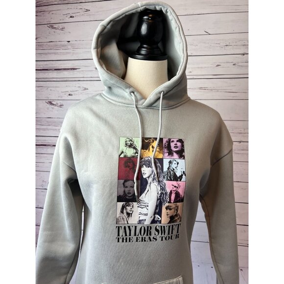 Taylor Swift Tops - Taylor Swift The Eras Tour Hoodie Sweatshirt Hooded Pullover Gray Swiftie 2023